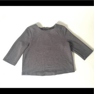 Cropped quilted sweater top